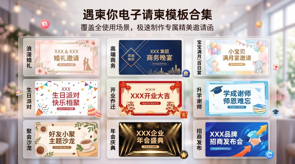 零设计基础也能拿捏高级感！智能请柬生成，小白也能快速出片